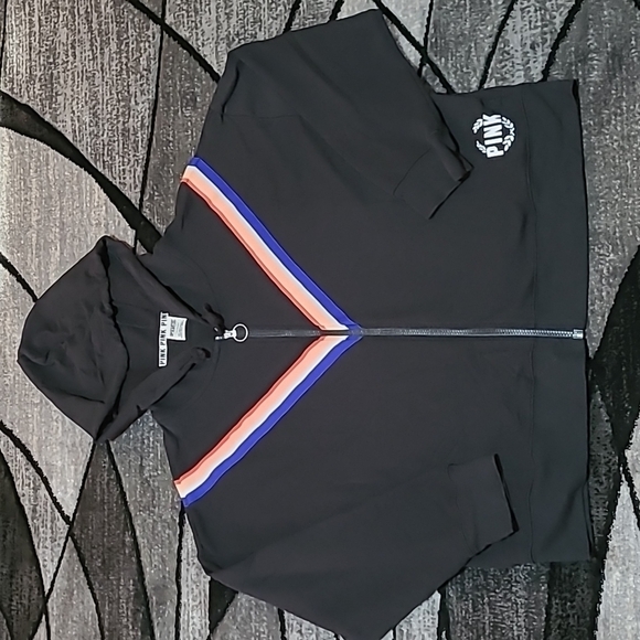 VS PINK 2017 Campus V-Stripes Full-Zip Logo Hoodie Shirt Jacket - Picture 1 of 14